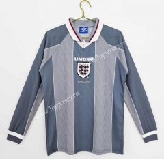 Retro Version 1996 England Away Gray LS Thailand Soccer Jersey AAA-C1046
