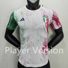 Player Version 2023-2024 Italy White Thailand Training Soccer Jersey-888