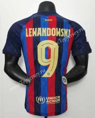 Supercopa de España Player Version 2022-2023 Barcelona Home Red&Blue ( Lewandowski #9  )Thailand Soccer Jersey AAA