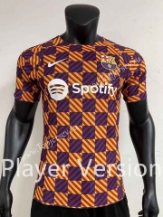 Player Version 2023-2024 Barcelona Red&Blue&Yellow Thailand Training Soccer Jersey AAA-2851