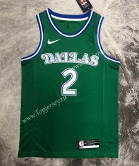 Retro Version Dallas Mavericks Green #2 NBA Jersey-311
