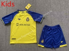 2022-2023 Al-Nassr FC Home Yellow Kids/Youth Soccer Unifrom-HR