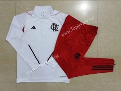 2023-2024 Flamengo White Thailand Soccer Tracksuit-815