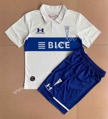 2023-2024 CD Universidad Católica Home White&Blue Soccer Uniform-AY