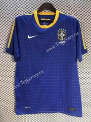 Retro Version 2010 Brazil Away Blue Thailand Soccer Jersey AAA-2669