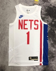 2022-2023 Retro Edition Brooklyn Nets White #1 NBA Jersey-311