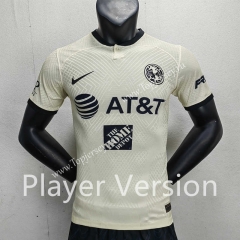 Player Version 2023-2024 Club America 2nd Away Beige Thailand Soccer Jersey AAA-888