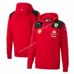 2023 Ferrary Red Formula One Racing Suit Tracksuit Top With Hat