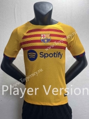 Player Version 2023-2024 Barcelona 3rd Away Yellow Thailand Soccer Jersey AAA-888