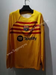 2022-2023 Barcelona 3rd Away Yellow LS Thailand Soccer Jersey AAA-422