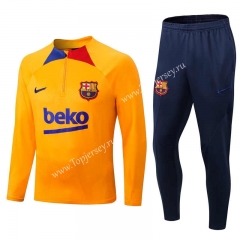 2022-2023 Barcelona Yellow Thailand Soccer Tracksuit -411