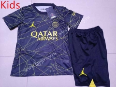 2022-2023 Paris SG 3rd Away Black Kid/Youth Soccer Uniform-507