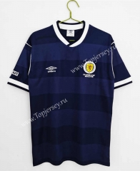 Retro Version 87-88 Scotland Home Royal Blue Thailand Soccer Jersey AAA-C1046