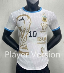 Player Version Champions Version Argentina White Thailand Soccer Jersey AAA-888