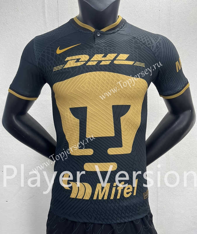 Player Version 20252025 Pumas UNAM Black Thailand Soccer Jersey AAA