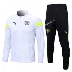 2022-2023 Manchester City White Thailand Soccer Jacket Uniform-815
