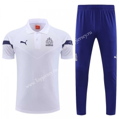 2023-2024 Olympique de Marseille White Thailand Polo Uniform-4627