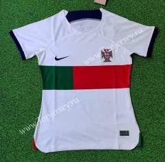 2022-2023 Portugal Away White Women Thailand Soccer Jersey AAA-418