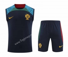 2022-2023 Portugal Royal Blue Thailand Training Vest Uniform-418
