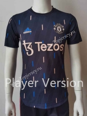 Player Version 2023-2024 Manchester United Black Thailand Training Jersey AAA-807