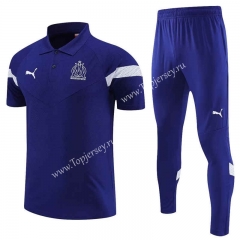 2023-2024 Olympique de Marseille Dark Blue Thailand Polo Uniform-4627