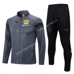 2022-2023 Borussia Dortmund Gray Thailand Soccer Jacket Uniform-815