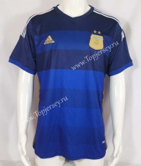 Retro Version 14-15 Argentina Away Royal Blue Thailand Soccer Jersey AAA-503