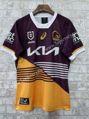 2022-2023 Mustang Home Red&Yellow Thailand Rugby Shirt