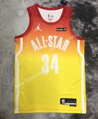 2023 All Stars Yellow&Red #34 NBA Jersey-311