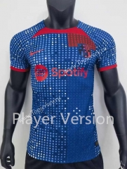 Player Version 2023-2024 Barcelona Blue Thailand Soccer Jersey AAA