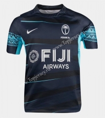 2023 Fiji Sevens Away Black Rugby Shirt