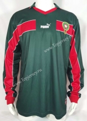 Retro Version 98 Morocco Green LS Thailand Soccer Jersey AAA-503