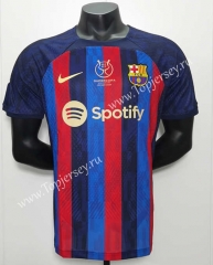 Supercopa de España Player Version 2022-2023 Barcelona Home Red&Blue Thailand Soccer Jersey AAA