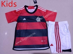 2023-2024 Flamengo Home Red and Black Kids/Youth Soccer Uniform-507