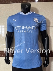 Player Version 2023-2024 Manchester City Home Blue Thailand Soccer Jersey AAA-CS