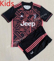 2023-2024 Concept Version Juventus Pink&Black Kids/Youth Soccer Uniform-AY