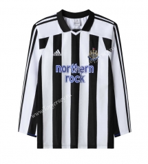 Retro Version 03-05 Newcastle United Home Black&White LS Thailand Soccer Jersey AAA-7505