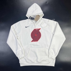 Portland Trail Blazers White Tracksuit Top With Hat-GDP
