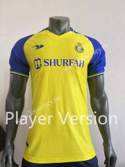 Player Version 2022-2023 Al-Nassr FC Home Yellow Thailand Soccer Jersey AAA-518