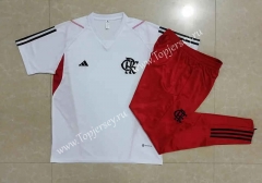 2023-2024 Flamengo White Short-sleeved Thailand Soccer Tracksuit-815