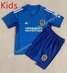 2023-2024 Los Angeles Galaxy Goalkeeper Blue Kids/Youth Soccer Uniform-AY