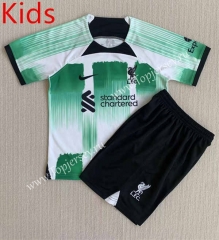 2023-2024 Concept Version Liverpool White&Green Kids/Youth Soccer Uniform-AY