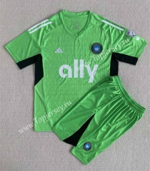 2023-2024 Charlotte FC Goalkeeper Green Soccer Uniform-AY