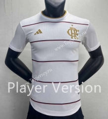 Player Version 2023-2024 Flamengo Away White Thailand Soccer Jersey AAA-888