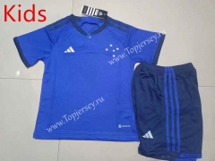 2023-2024 Cruzeiro EC Home Blue Kids/Youth Soccer Uniform-507