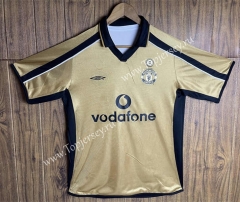 Retro Version 01-02 Manchester United Gold Thailand Soccer Jersey AAA-SL
