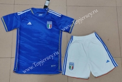 2023-2024 Italy Home Blue Soccer Uniform-718
