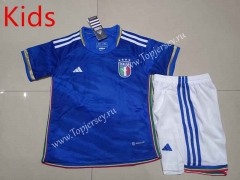 2023-2024 Italy Home Blue Kids/Youth Soccer Uniform-507