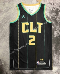 2023 City Edition Charlotte Hornets Black #2 NBA Jersey-311