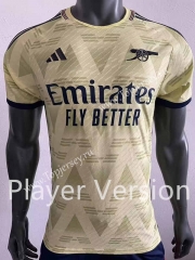 Player Version 2023-2024 Arsenal Away Yellow Thailand Soccer Jersey AAA-518
